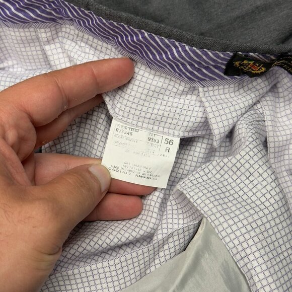 NWT Jack Victor Riviera Loro Piana Dress Pants 130s Wool Trousers Grey 56x28 - Picture 8 of 10